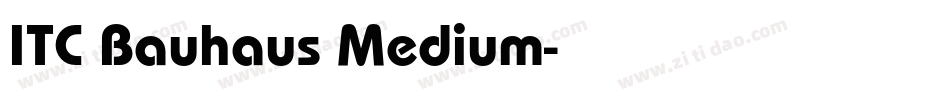 ITC Bauhaus Medium字体转换